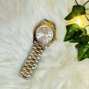 Rolex Day-Date & Oyster Perpetual – Classic Two-Tone Silver Dial Watch for Men
