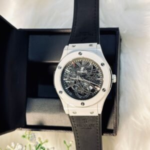 Hublot Big Bang Silver Edition – Premium Skeleton Design Silicone Watch for Men