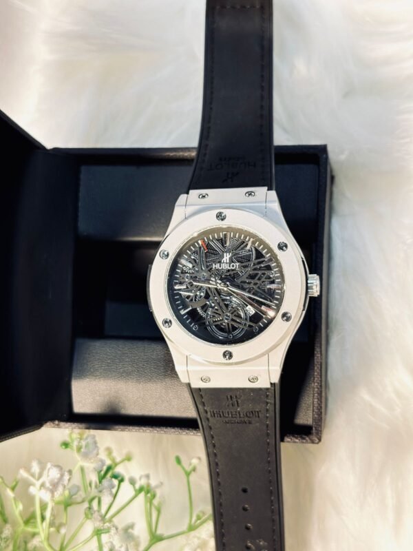 Hublot Big Bang Silver Edition – Premium Skeleton Design Silicone Watch for Men