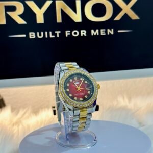 Luxury Diamond-Bezel Day-Date Style Watch