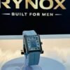 Classic Rectangular Style Rubber-Strap Watch