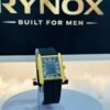Classic Rectangular Style Rubber-Strap Watch