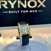 Classic Rectangular Luxury Leather-Strap Watch