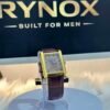 Classic Rectangular Luxury Leather-Strap Watch