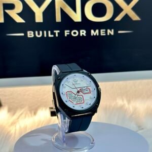Emporio Armani Futuristic Black & Black Silicone Strap Watch