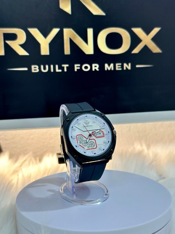 Emporio Armani Futuristic Black & Black Silicone Strap Watch